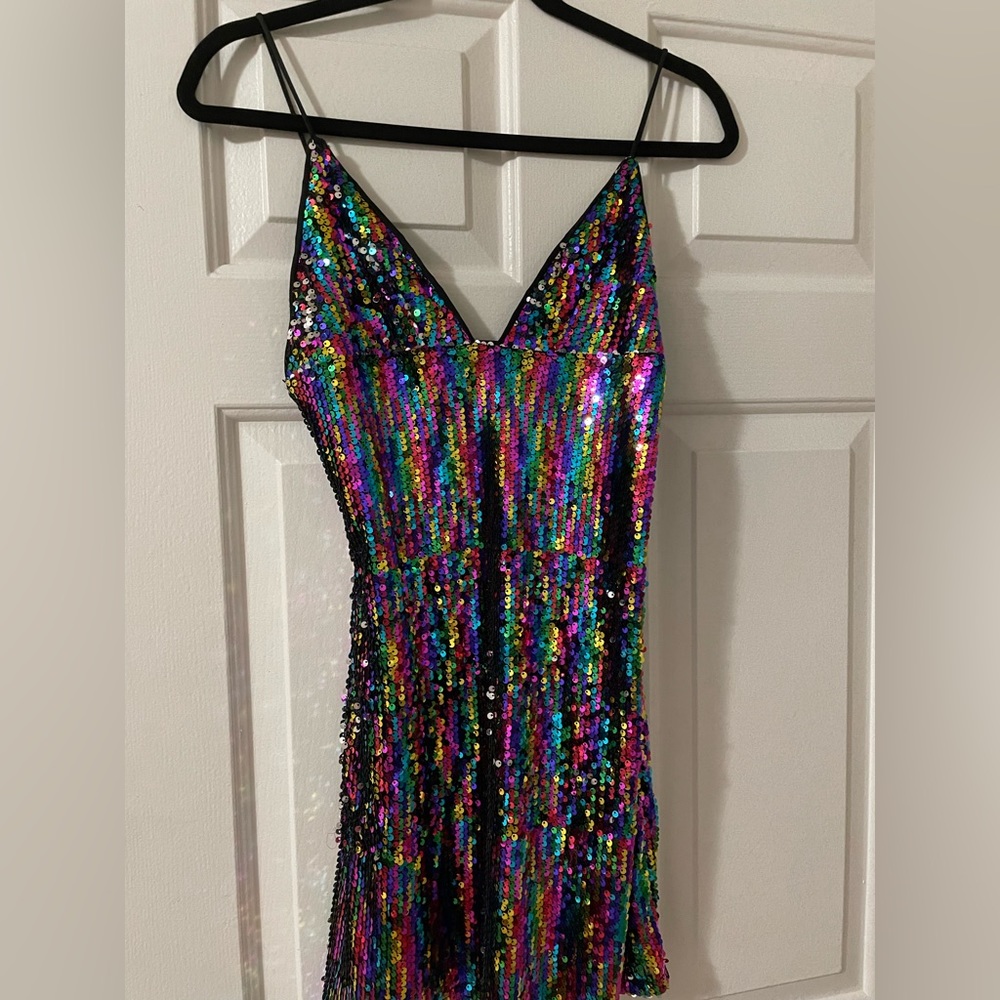 Nasty Gal Mini Sparkle Dress Size 2